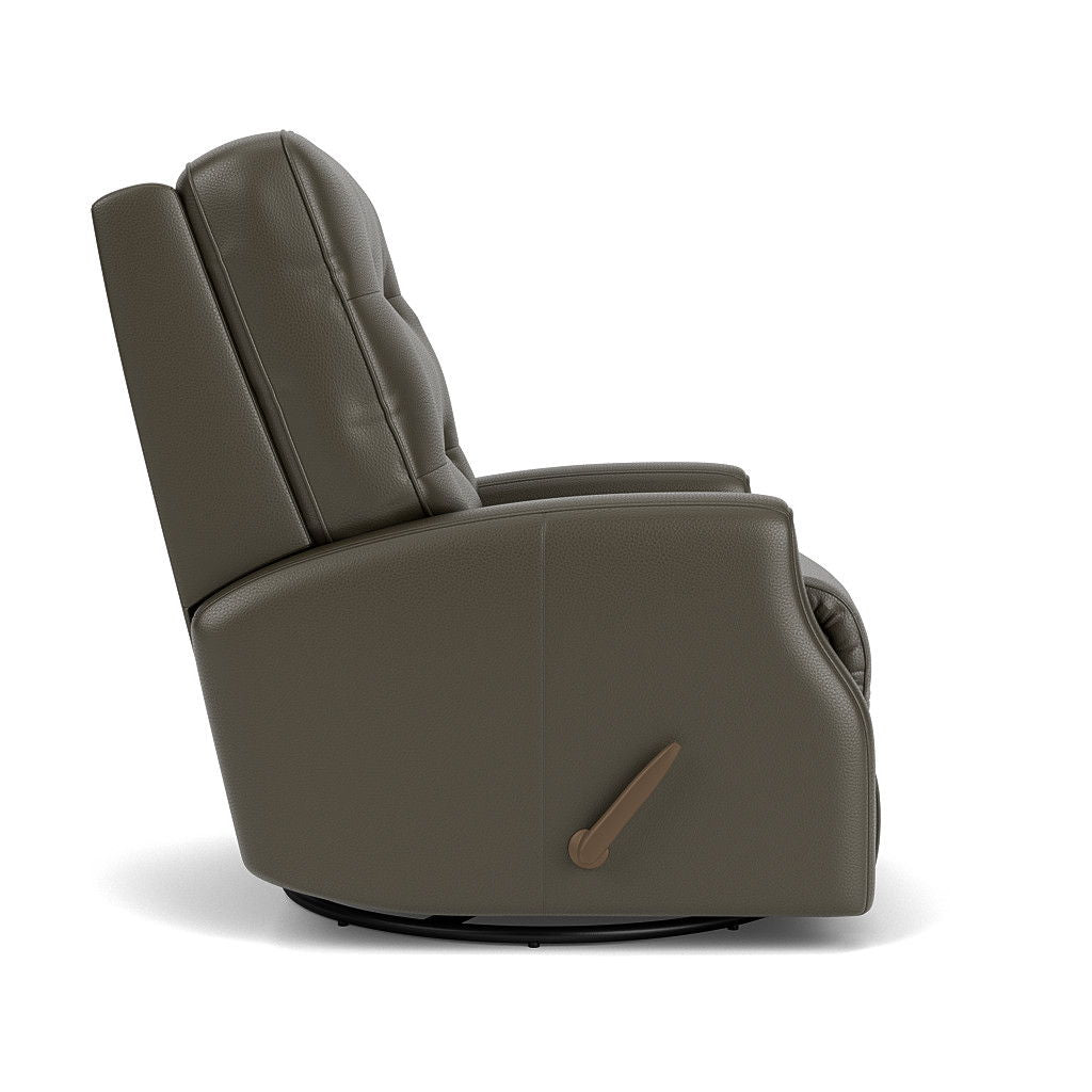 Devon Transitional Leather Swivel Gliding Recliner | Flexsteel