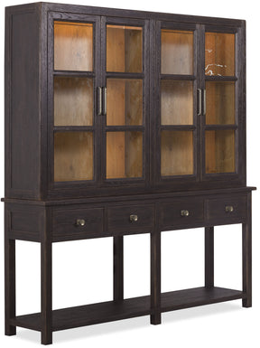 Driftwood Display Sideboard Burn Timber / Dark Brown - Black / Dark Brown by Hooker Furniture - View 1