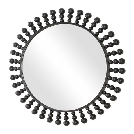 Aziel Round Mirror - Black by Uttermost - View 4