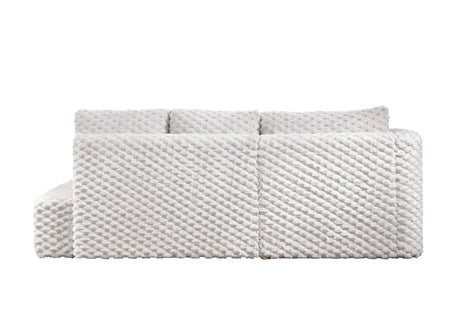 Manya Ivory Corduroy Sectional Sofa - sold by Home Elegance USA