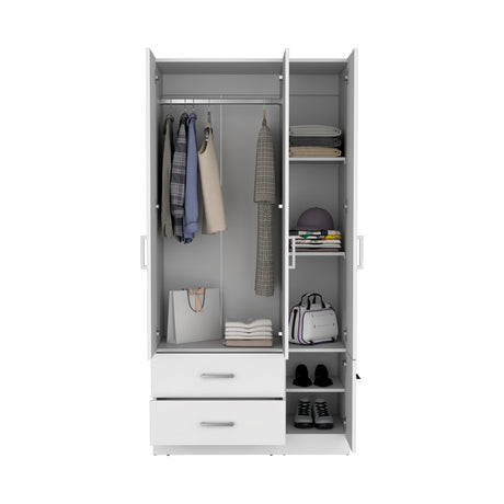 Four Door Armoire Crosby, Bedroom, White - sold by Home Elegance USA