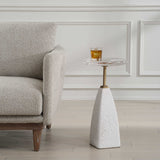 Sora Glass Drink Table - White by Uttermost - View 2