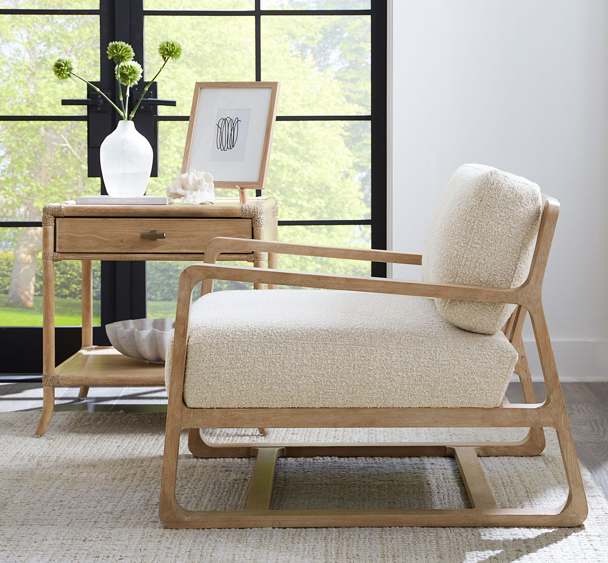 Moraine Accent Chair - Beige / Light Brown by Hooker Furniture - View 4