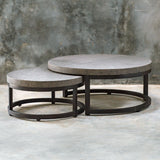 Aiyara Nesting Tables (Set of 2) - Gray / Black by Uttermost - View 6
