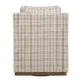 Basie Casual Linen Swivel Chair White - Beige by Uttermost - View 6