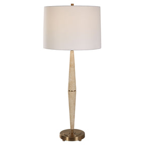 Palu Travertine Table Lamp Beige - Light Brown by Uttermost - View 1