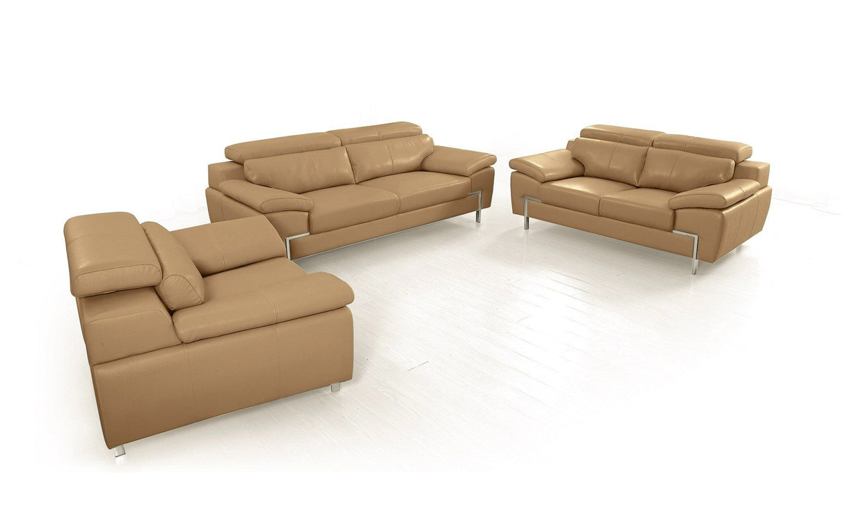 Divani Casa Grange - Modern Camel Leather Sofa Set | VIG | Home Elegance USA