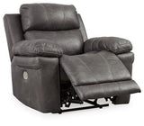 Ashley Midnight Erlangen PWR Recliner/ADJ Headrest - Faux Leather - 3000413 - Home Elegance USA - 1