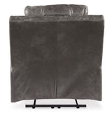 Erlangen Midnight PWR Recliner/ADJ Headrest - Faux Leather Ashley - Home Elegance USA