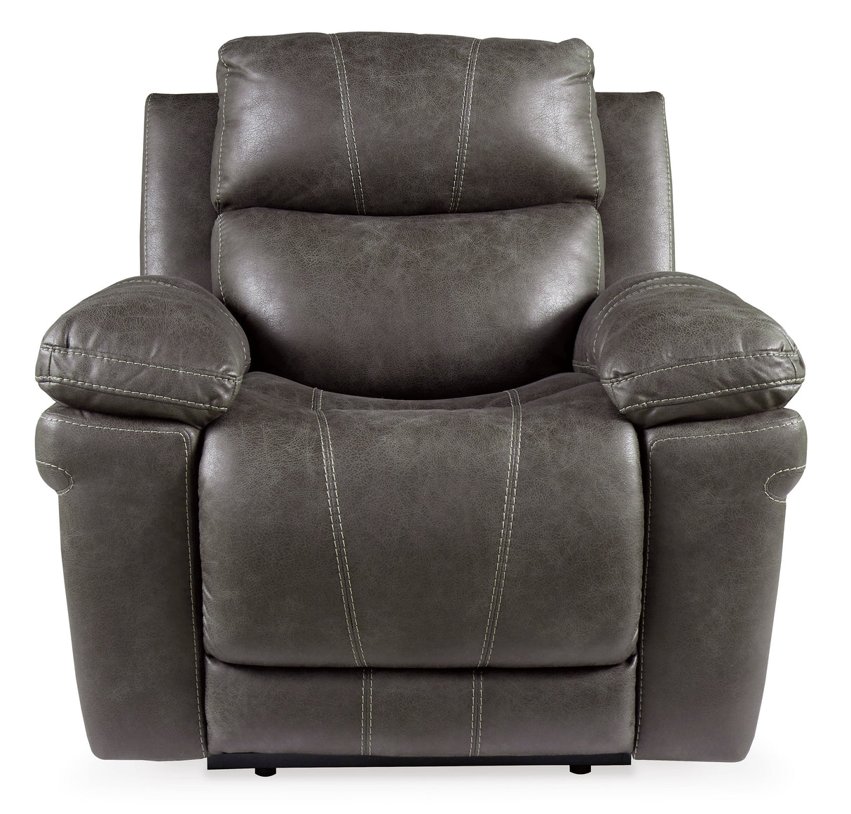 Erlangen Midnight PWR Recliner/ADJ Headrest - Faux Leather Ashley - Home Elegance USA