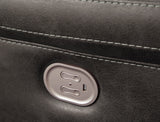 Erlangen Midnight PWR Recliner/ADJ Headrest - Faux Leather Ashley - Home Elegance USA
