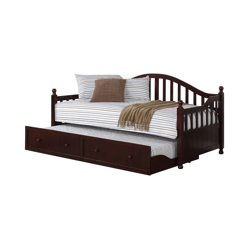 Dan Ryan Arched Back Twin Daybed with Trundle Cappuccino | Coaster - 300090 - Home Elegance USA - 1