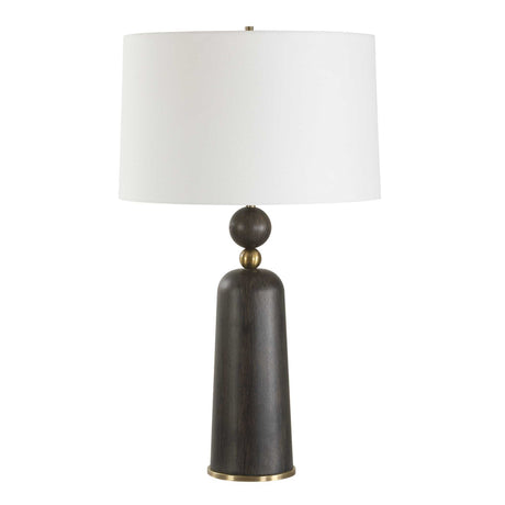 McQuinn Table Lamp Dark Walnut - Dark Brown / White by Uttermost - View 3