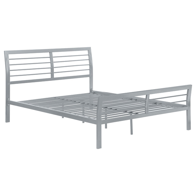 Full Bed - Cooper Metal Full Open Frame Bed Silver