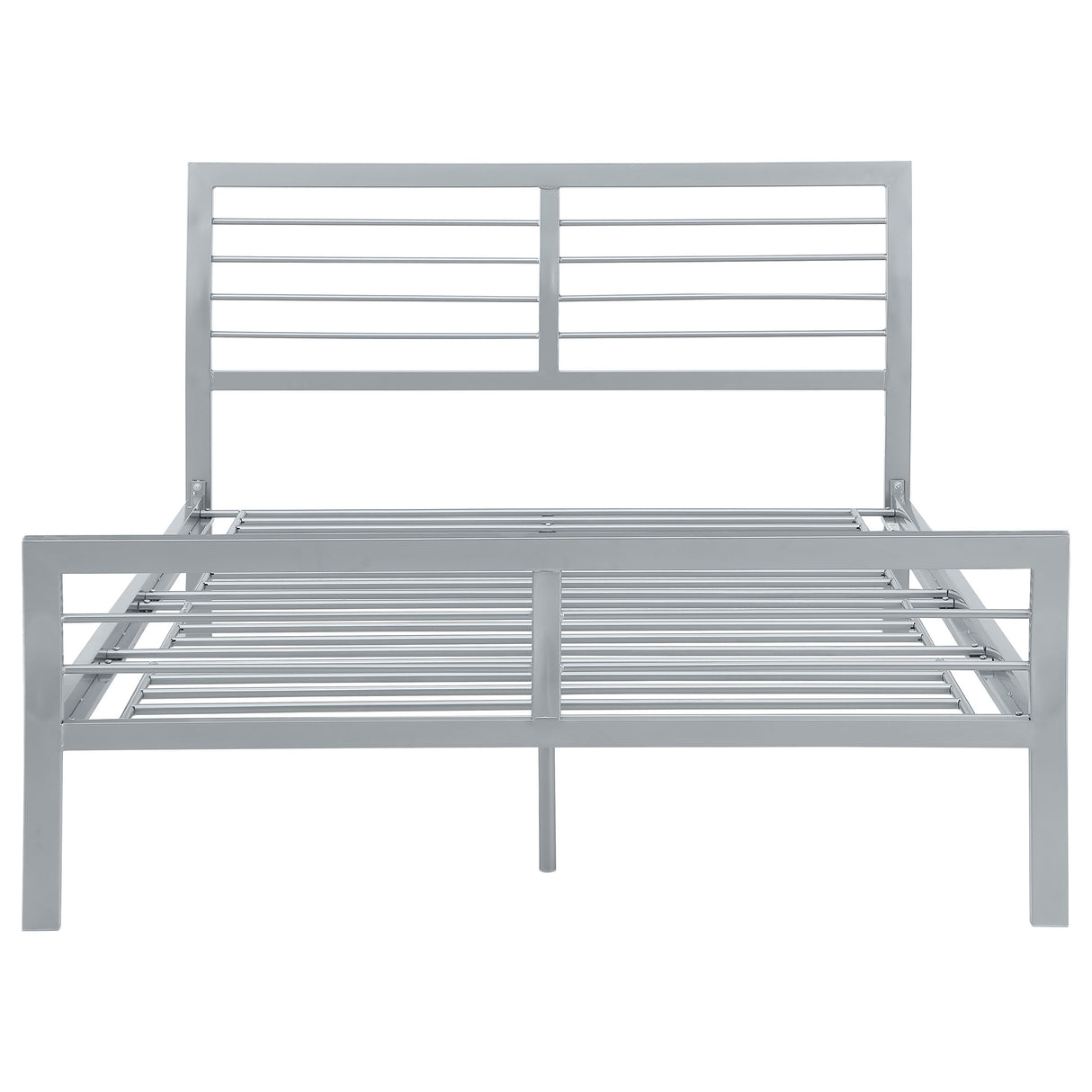 Full Bed - Cooper Metal Full Open Frame Bed Silver