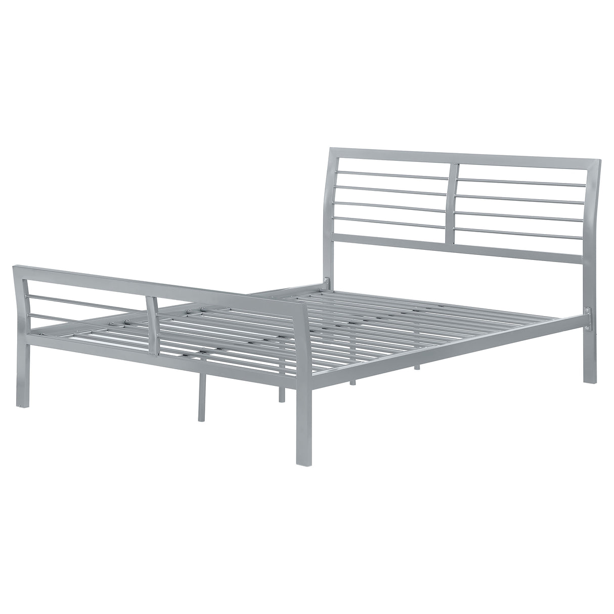 Full Bed - Cooper Metal Full Open Frame Bed Silver