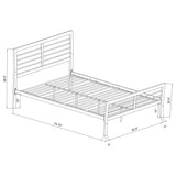 Full Bed - Cooper Metal Full Open Frame Bed Silver