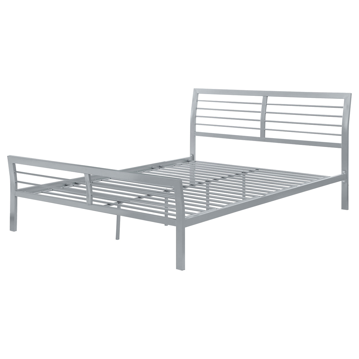 Queen Bed - Cooper Metal Queen Open Frame Bed Silver