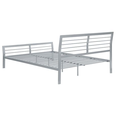 Queen Bed - Cooper Metal Queen Open Frame Bed Silver