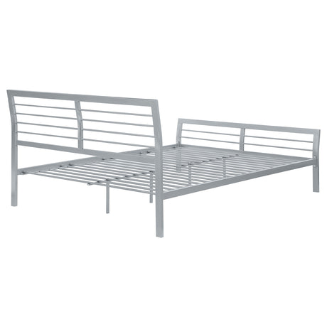 Queen Bed - Cooper Metal Queen Open Frame Bed Silver