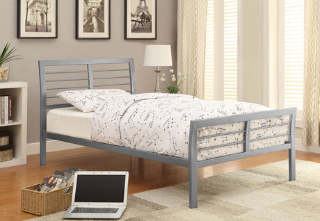 Twin Bed - Cooper Metal Twin Open Frame Bed Silver