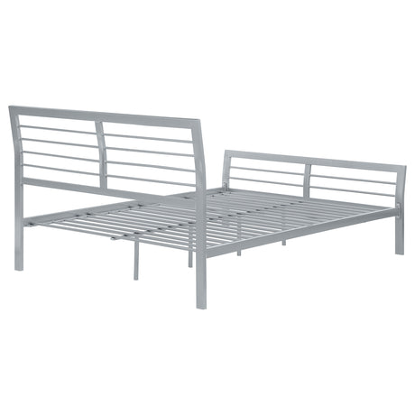 Twin Bed - Cooper Metal Twin Open Frame Bed Silver