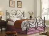 Queen Headboard / Footboard - London Metal Queen Open Frame Bed Dark Bronze