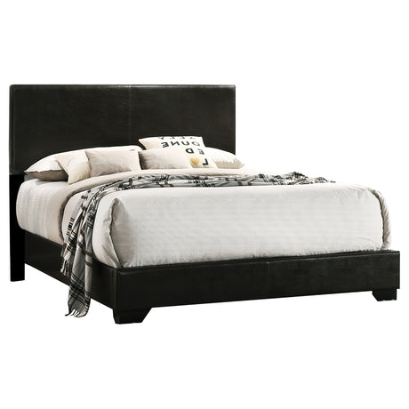 Full Bed - Conner Upholstered Full Panel Bed Black