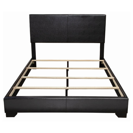 Full Bed - Conner Upholstered Full Panel Bed Black