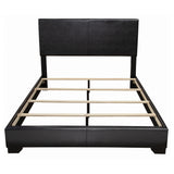 Queen Bed - Conner Upholstered Queen Panel Bed Black