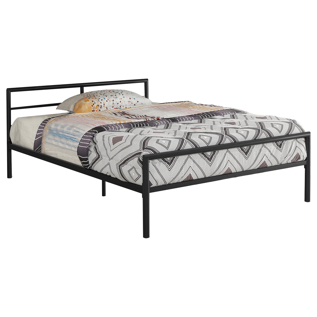 Full Bed - Fisher Metal Full Open Frame Bed Gunmetal