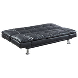 Dilleston Tufted Back Upholstered Sofa Bed Black | Coaster - 300281 - Home Elegance USA - 4