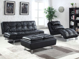 Dilleston Tufted Back Upholstered Sofa Bed Black | Coaster - 300281 - Home Elegance USA - 6