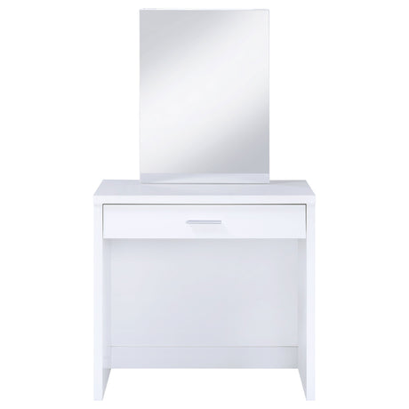 Vanity Table & Mirror - Harvey 2-piece Vanity Set with Lift-Top Stool White