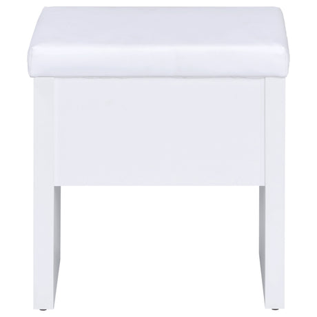 Vanity Table & Mirror - Harvey 2-piece Vanity Set with Lift-Top Stool White