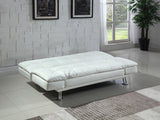 Dilleston Tufted Back Upholstered Sofa Bed White | Coaster | Home Elegance USA