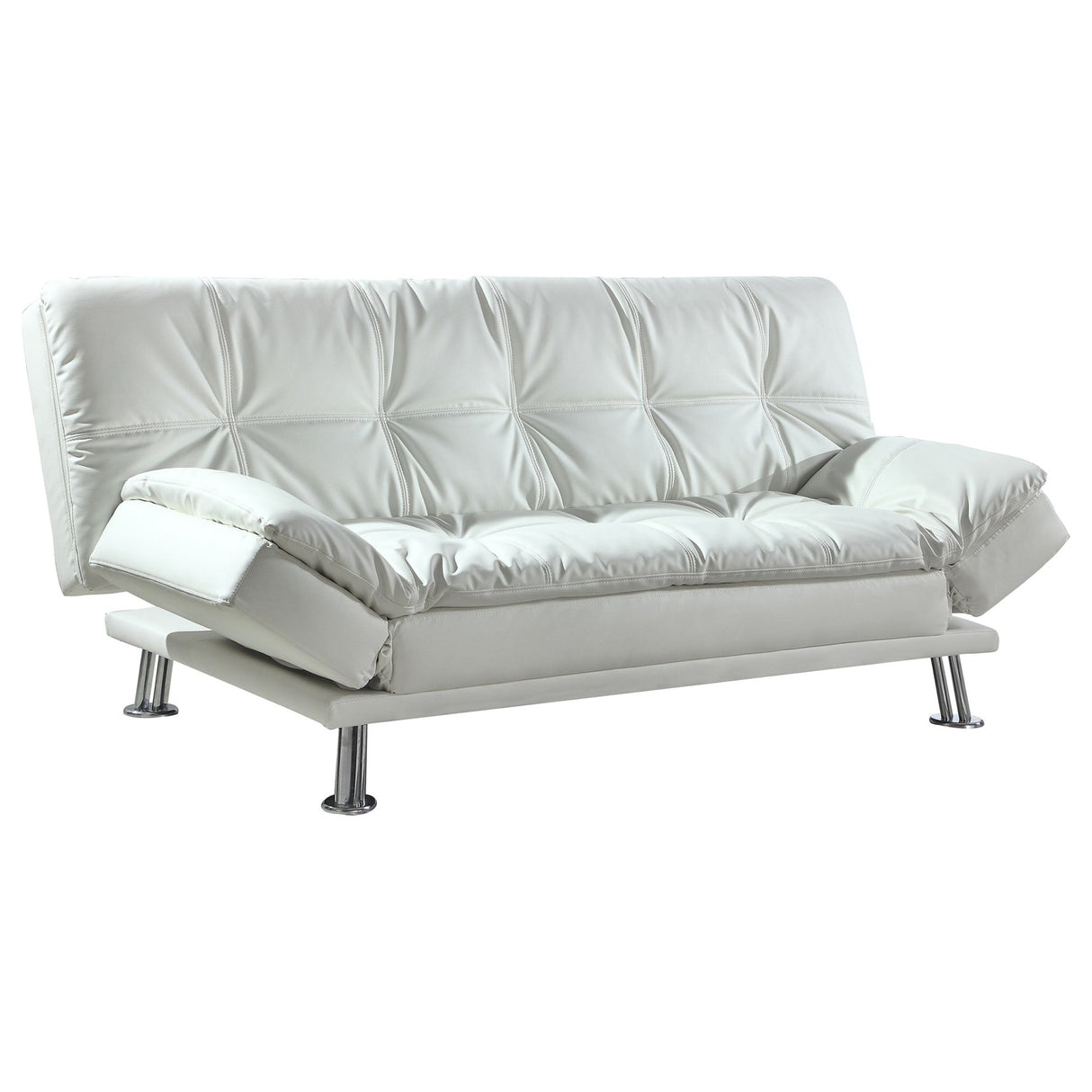 Dilleston Tufted Back Upholstered Sofa Bed White | Coaster | Home Elegance USA