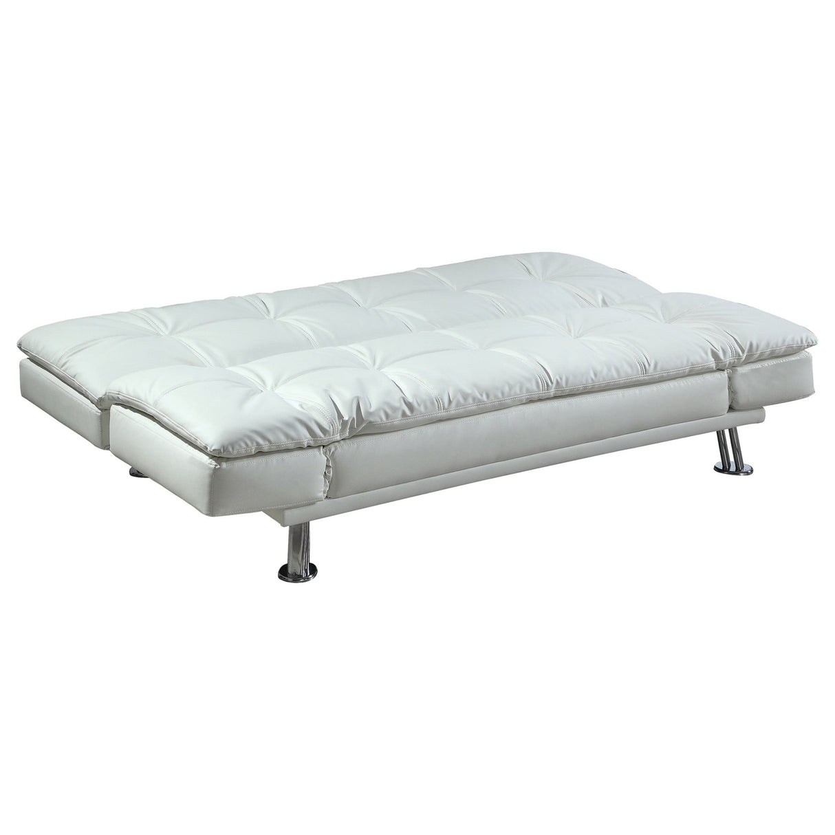 Dilleston Tufted Back Upholstered Sofa Bed White | Coaster - 300291 - Home Elegance USA - 4