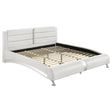 Jeremaine Eastern King Upholstered Bed White 300345KE | Coaster - sold by Home Elegance USA