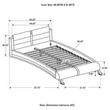 Queen Bed - Jeremaine Upholstered Queen Sleigh Bed White