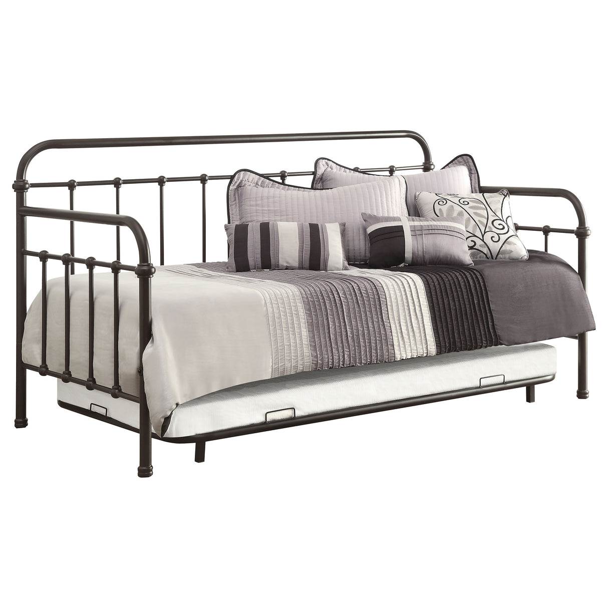 Twin Daybed W/ Trundle - Livingston Daybed with Trundle Dark Bronze