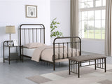 Full Bed - Livingston Metal Full Open Frame Bed Dark Bronze