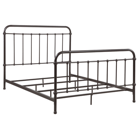 Eastern King Bed - Livingston Metal Eastern King Open Frame Bed Dark Bronze