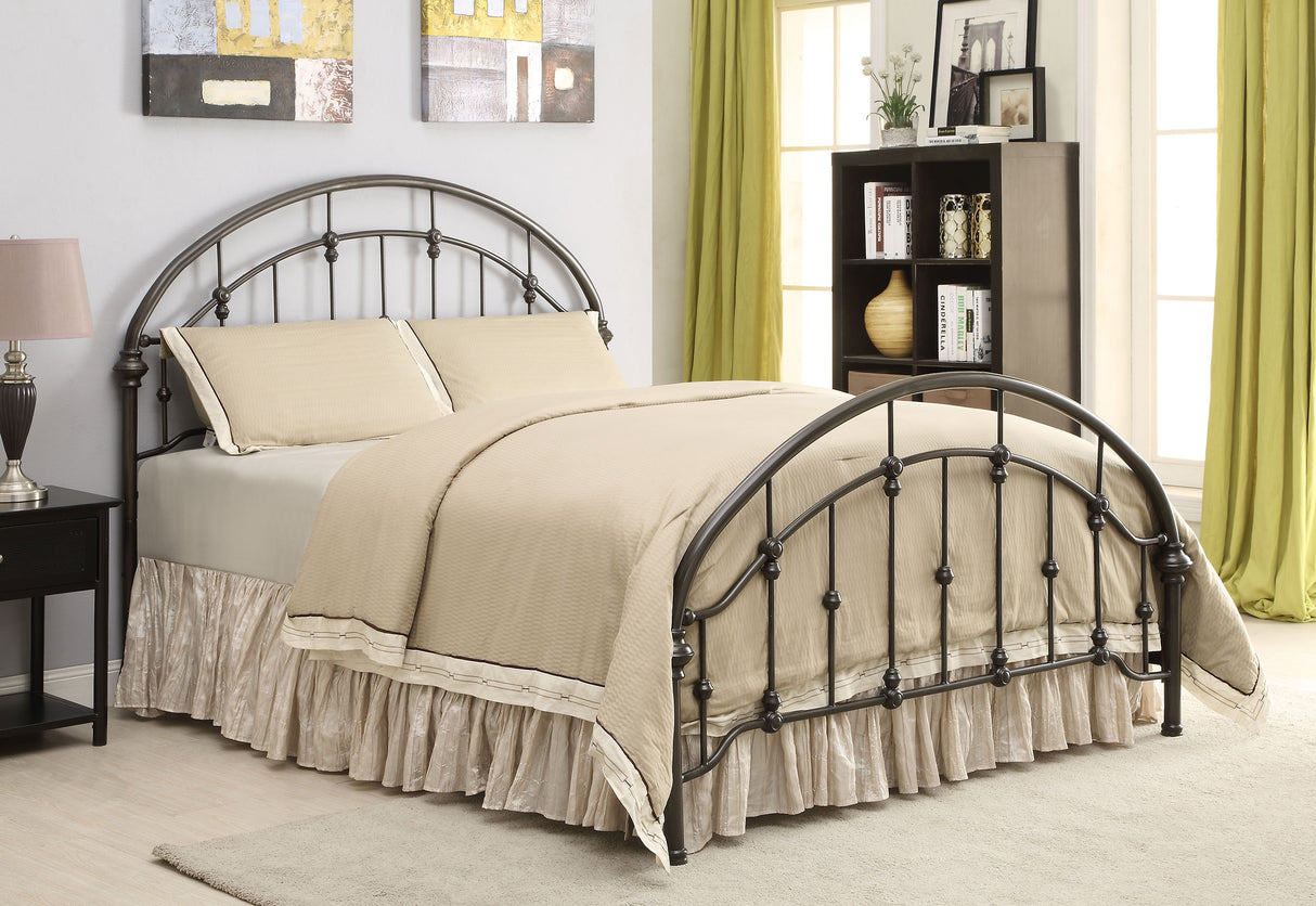 Eastern King Bed - Rowan Metal Eastern King Open Frame Bed Dark Bronze