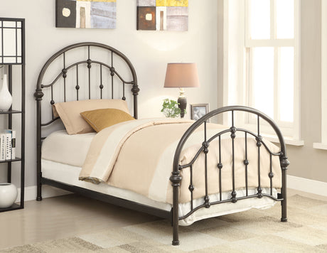 Twin Bed - Rowan Metal Twin Open Frame Bed Dark Bronze