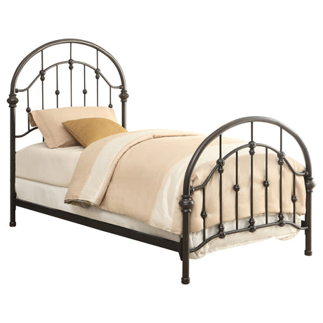 Twin Bed - Rowan Metal Twin Open Frame Bed Dark Bronze