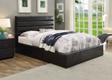 Queen Storage Bed - Riverbend Upholstered Queen Storage Panel Bed Black
