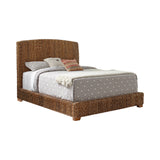 Eastern King Bed - Laughton Banana Leaf Eastern King Panel Bed Amber