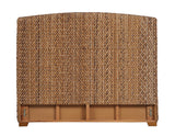 California King Headboard, Box 1 Of 2 - Laughton Hand-Woven Banana Leaf California King Headboard Amber