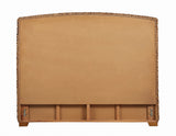 California King Headboard, Box 1 Of 2 - Laughton Hand-Woven Banana Leaf California King Headboard Amber